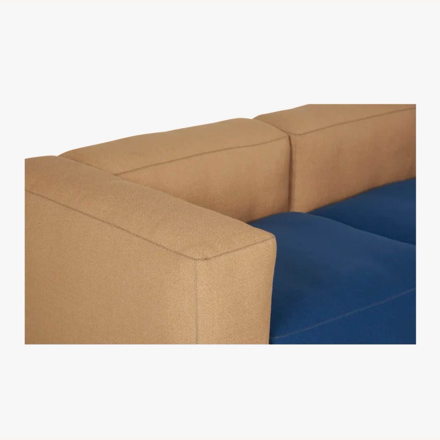 Condition photo showing New/Like New for latitude run hay mags soft 2 seater sofa by latitude run body fabric: blue/beige