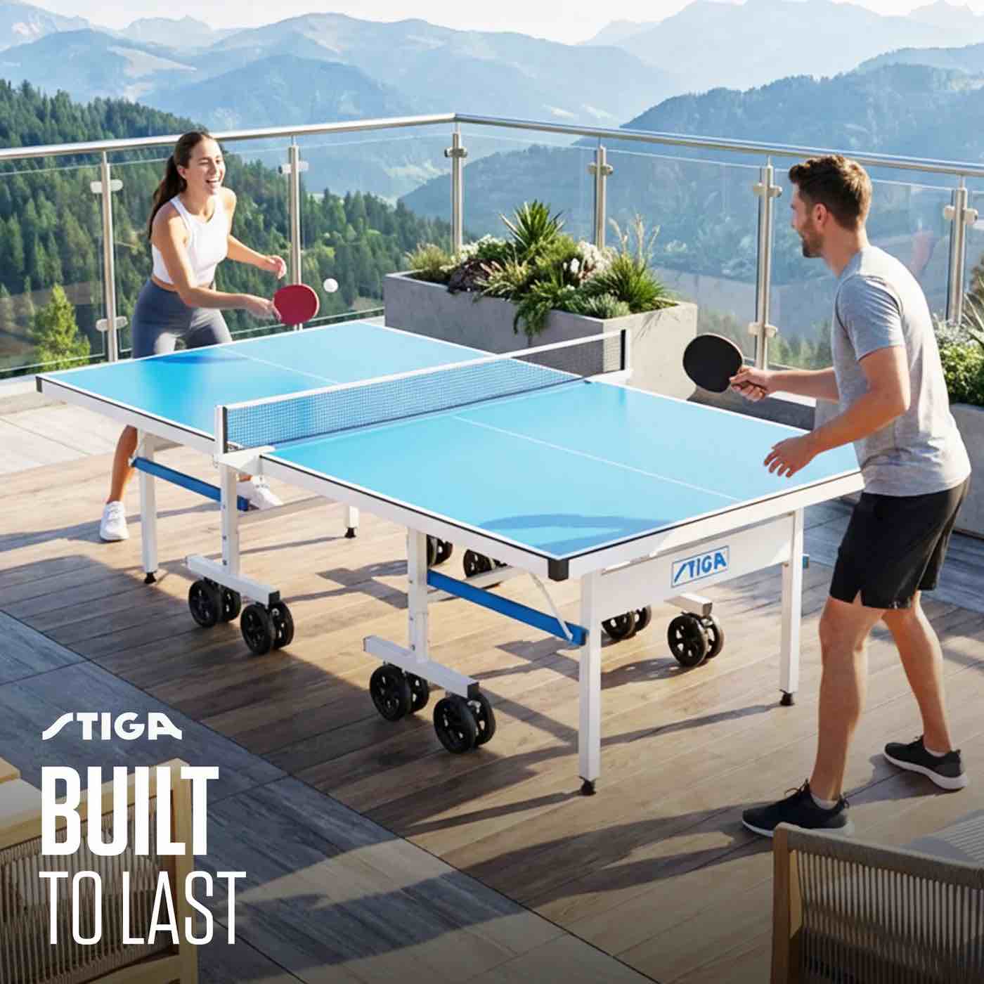 Condition photo showing New/Like New for stiga xtr-pro outdoor, all weather table with 20-minute quickplay assembly item no. t8576w