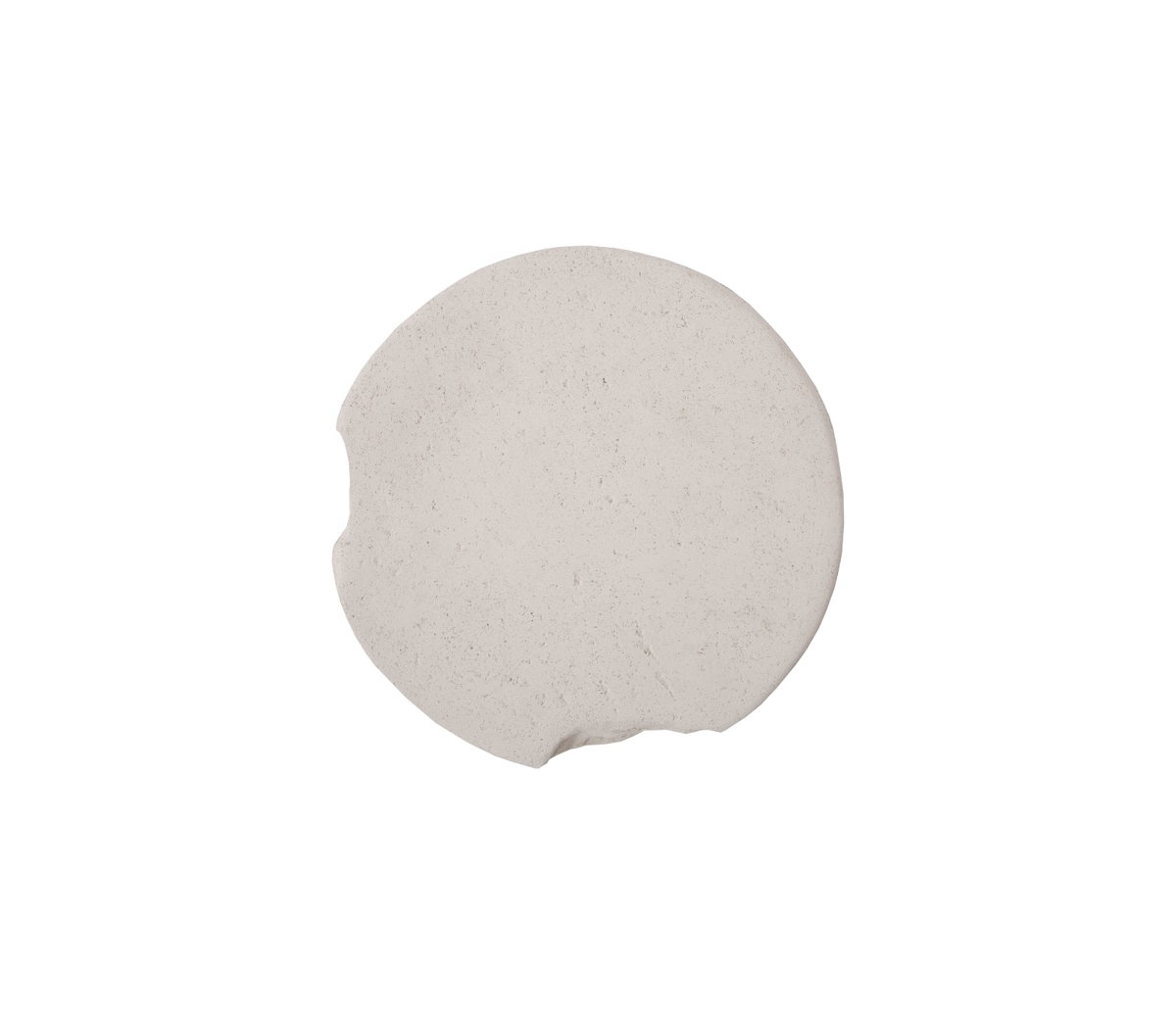 Condition photo showing Good Condition for slice stool, round, white stone by phillips collection