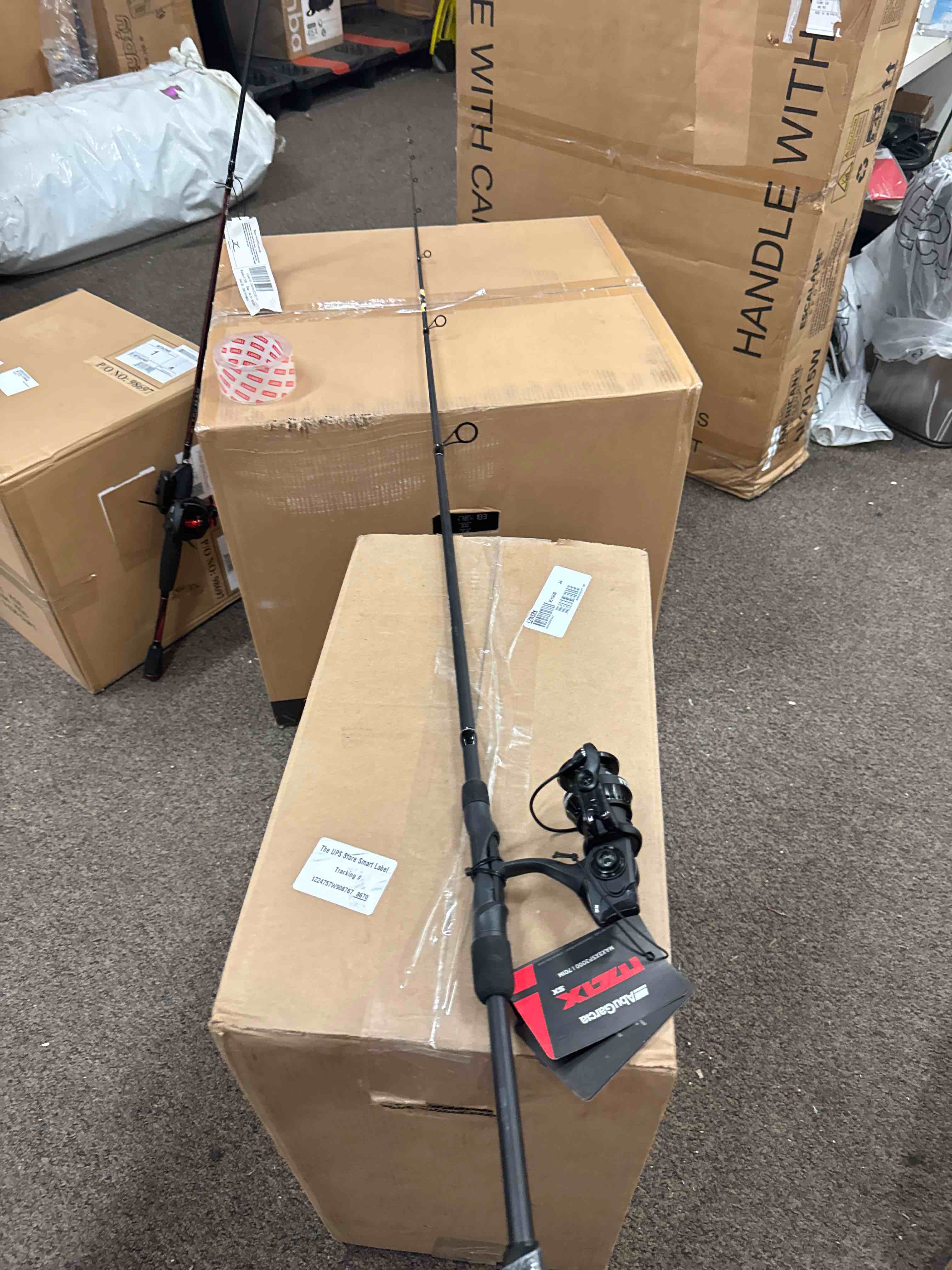 Condition photo showing New/Like New for abu garcia max sx spinning reel and fishing rod combo