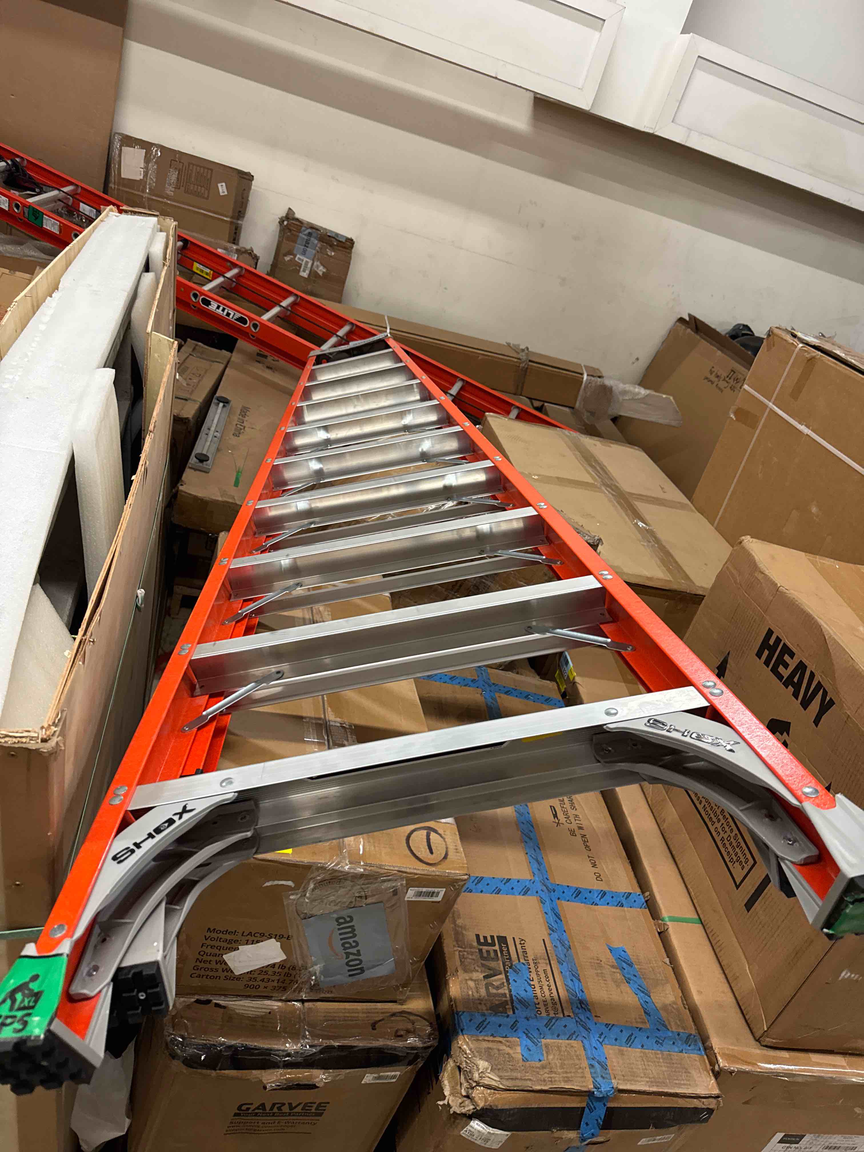 Condition photo showing New/Like New for louisville ladder 10-foot fiberglass step ladder, 300-pound load capacity, type ia, fs1510