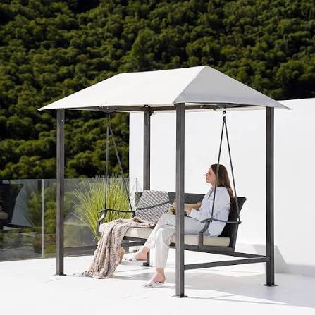 Condition photo showing New/Like New for grand patio neuss st kd rattan brush painted swing