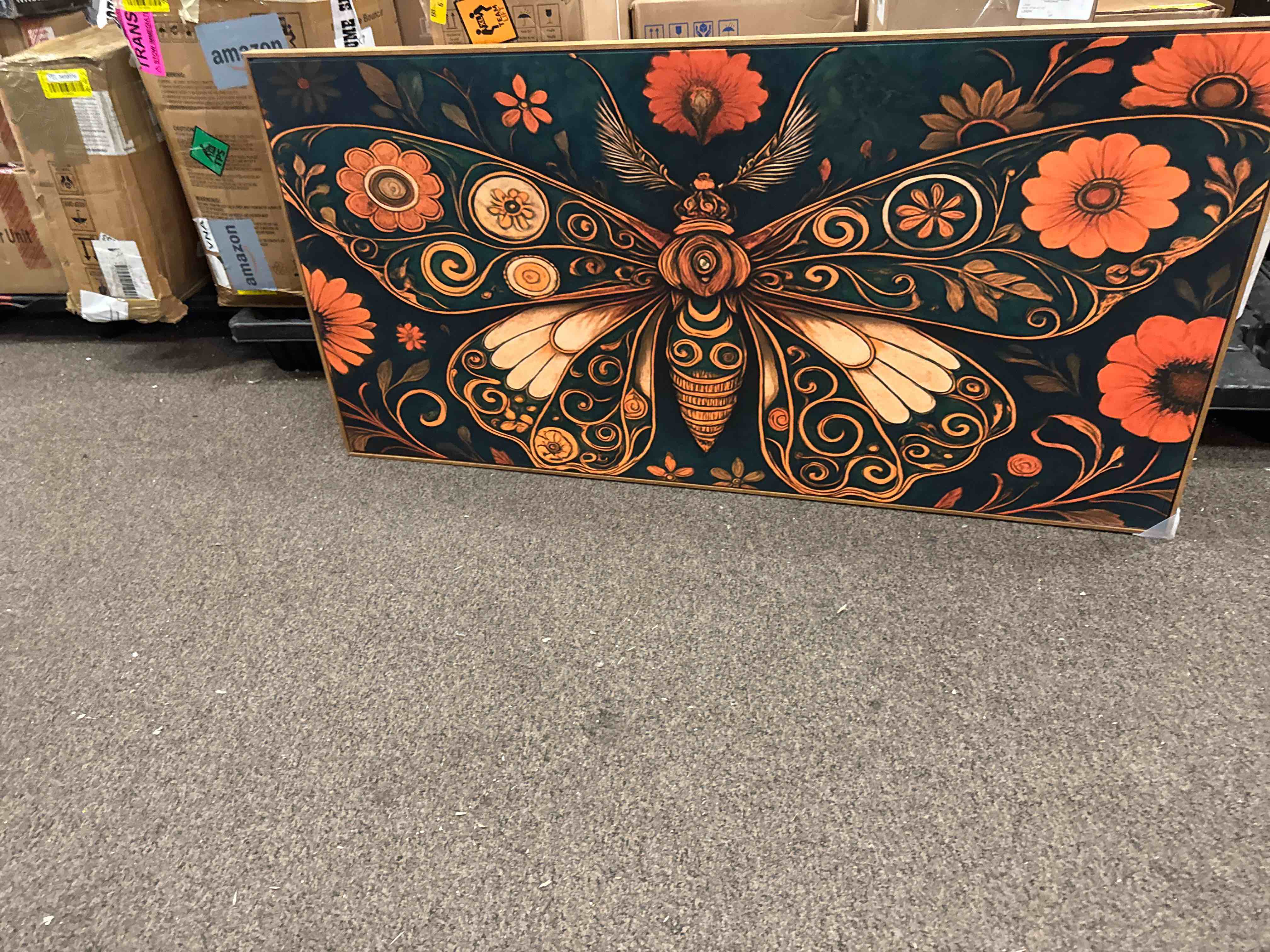 Condition photo showing New/Like New for extra large framed canvas wall art butterflis and flowers canvas wall prints for bedroom,dinning room