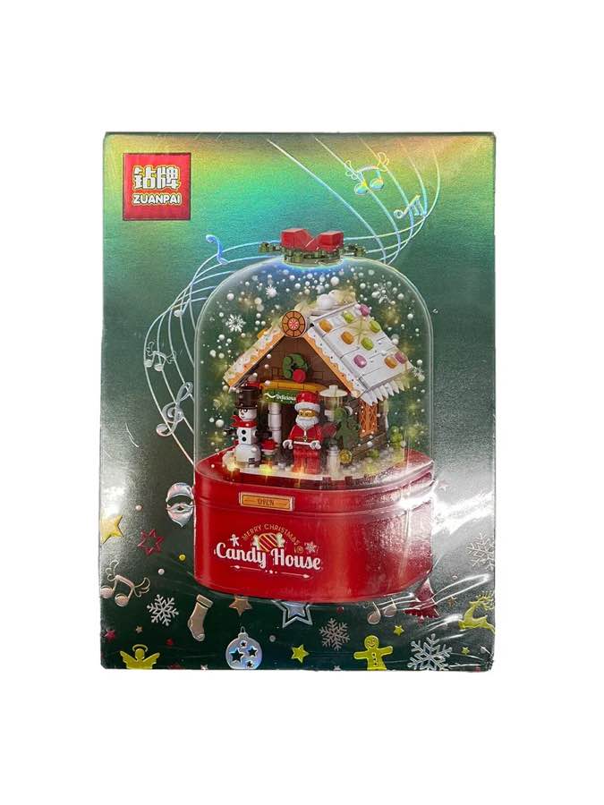 Zuanpai Christmas Scene Snow globe 295 pc. diy Brick Set Music/Lights