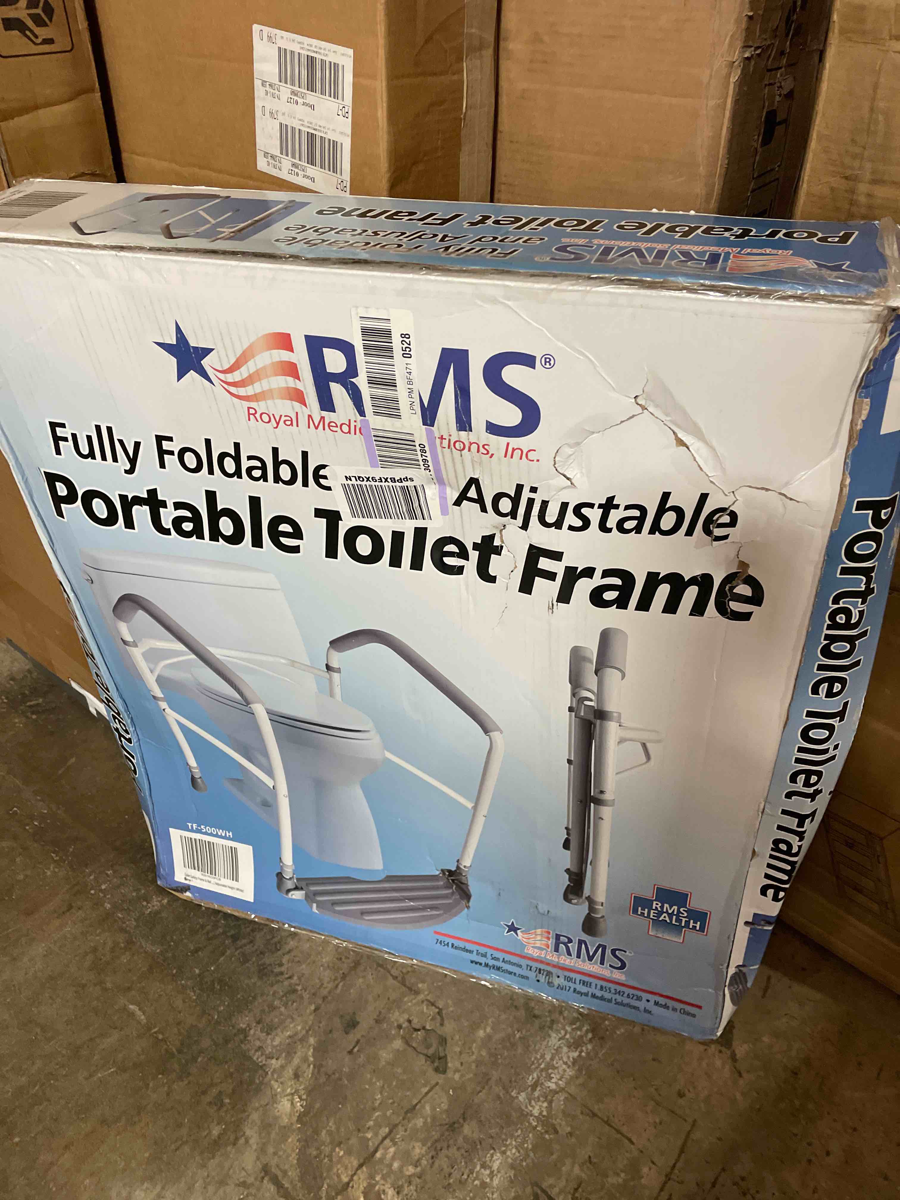 RMS Toilet Safety Frame & Rail Folding & Portable Bathroom Toilet