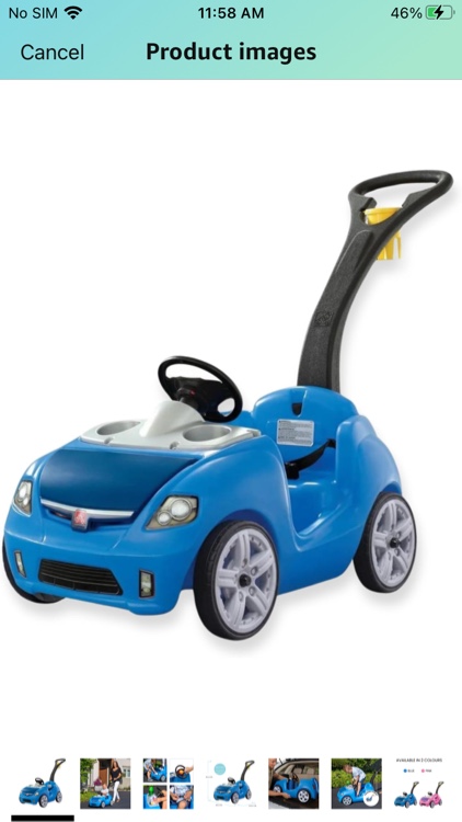 Step2 Whisper Ride II Kids Push Cars, Ride On Car, Seat Belt, Horn, Toddlers Ages 1.5 – 4 Years Old, Max Weight 50 lbs., Quick Storage, Stroller Substitute, Blue