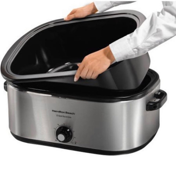 Hamilton Beach 28 lb 22-Quart Roaster Oven with Self-Basting Lid (Stainless Steel)