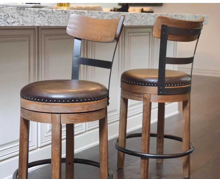 28" Brando Barstool Hardwood Light Brown - Safavieh