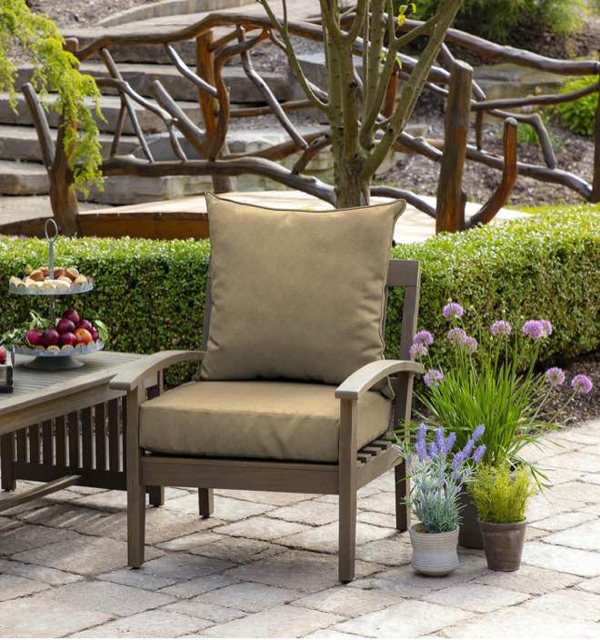 Arden Selections Performance Outdoor Deep Seating Cushion Set 24 x 24, Tan Hamilton