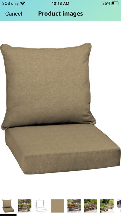 Arden Selections Performance Outdoor Deep Seating Cushion Set 24 x 24, Tan Hamilton