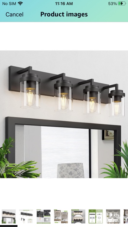 Espird Bathroom Vanity Light, 4 Light Matte Black Vanity Light with Clear Glass Shade, 30in Farmhouse Vanity Light, Bathroom Lighting Fixtures Over Mirror for Bathroom