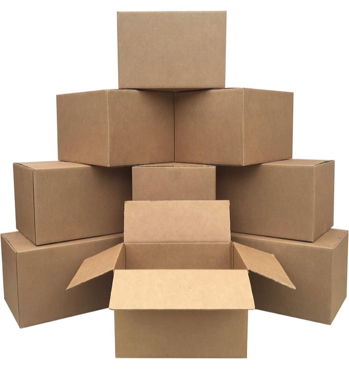 Amazon Basics Cardboard Moving Boxes, 10 Pack, Medium, Brown, 18" x 14" x 12"
