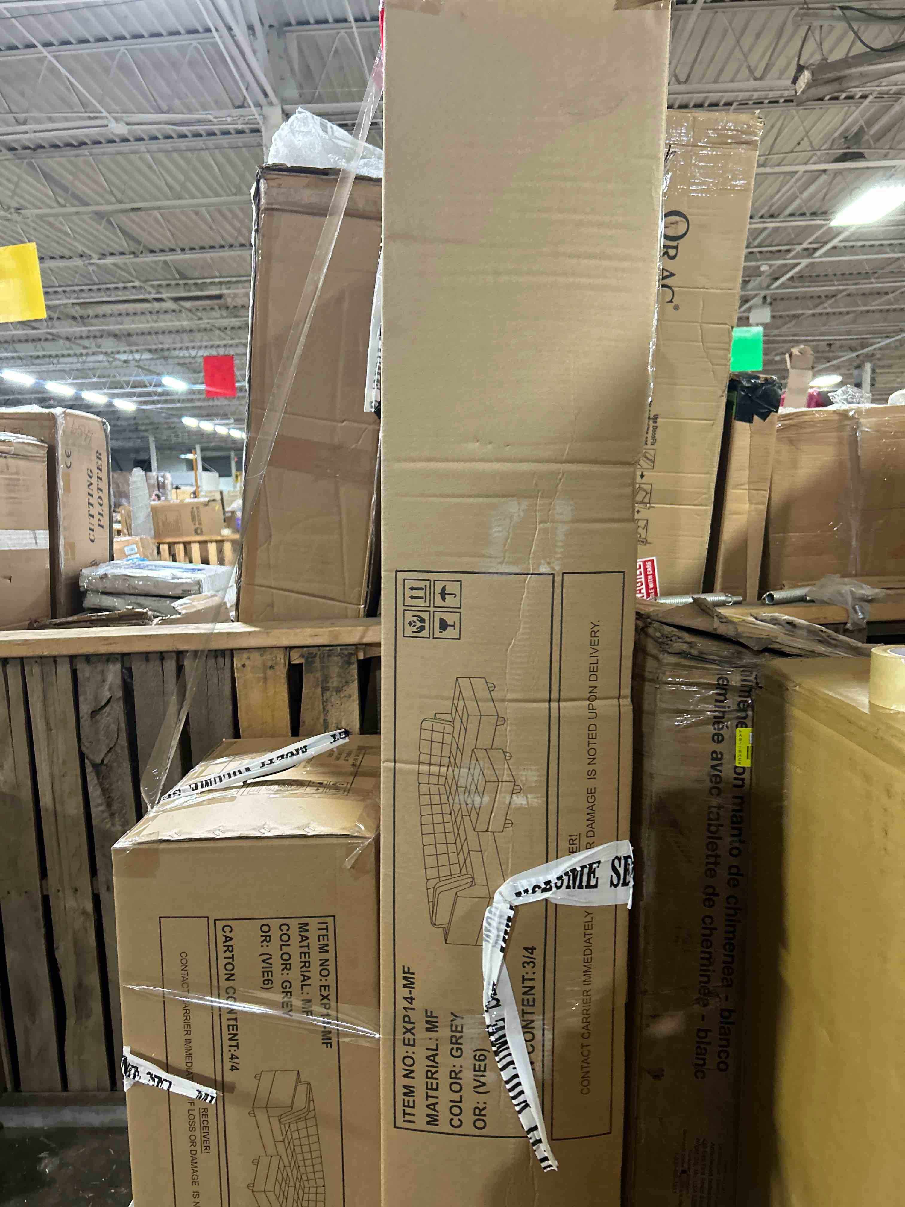 Tufted 3-piece Microfiber Sectional Sofa with Ottoman INCOMPLETE