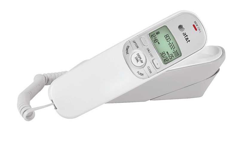 AT&T Analog White Telephone 1 Number of Handsets