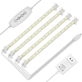 Grow Light Strips Wireless Control 216 LEDs Full Spectrum Plant Lights for Indoor Plants - 10 Dimmable Brightness with Auto On & Off Timer Sunlight Growing Lamp for Vegetables Seedlings Hydroponics
