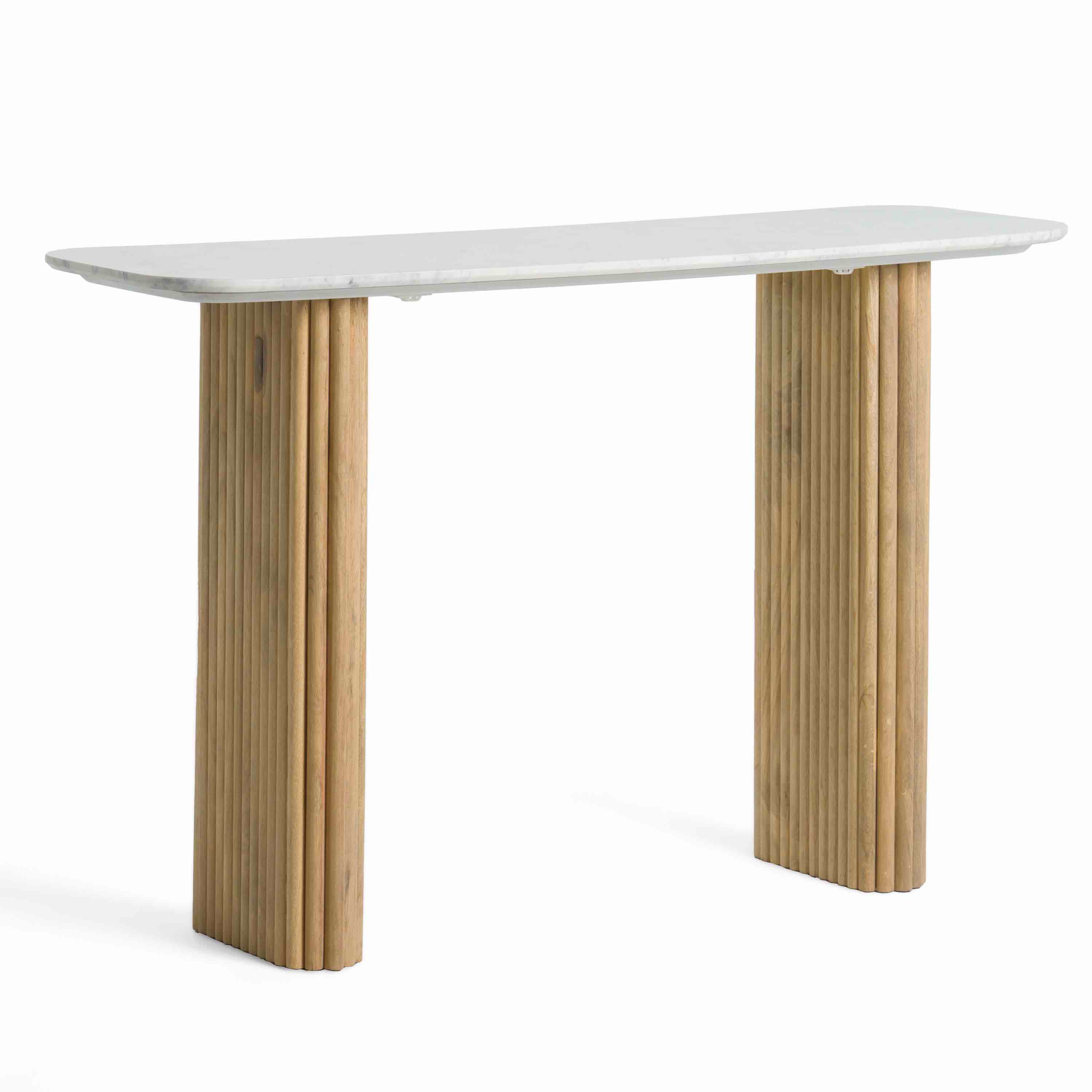 Modrest - Cambridge White Marble & Mango Console Table SKU VGEDRID112007-CON  Product 80528-12