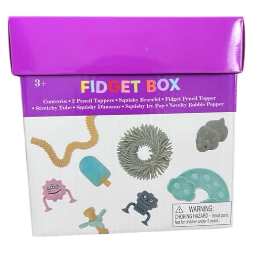 (12) Bulls-Eye Playground Target Bullseye Fidget Box Blue & Red (BID IS PER FIDGET BOX, LOT IS FOR 12 TOTAL.)