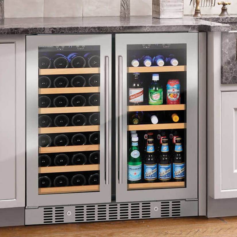 Wine Enthusiast Somm Series 2 Door Dual Zone Wine and Beverage Center Item 1321497 Model 236 05 40 02