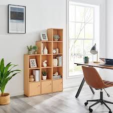 Marcel Cubes Modular Storage Organizer Cubby Cabinet Shelf Units (Set of 3) Color: Beech