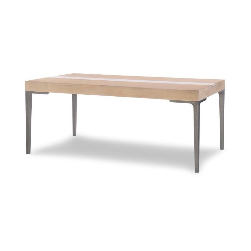 Legacy Classic Biscayne Leg Table with Travertine Insert by: Legacy Classic