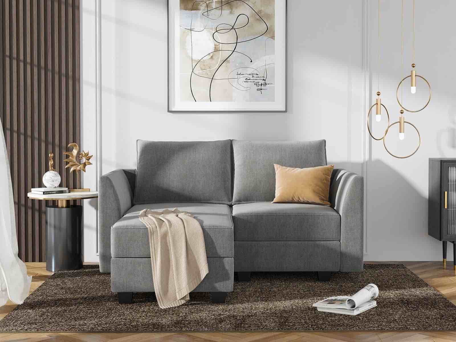Honbay HONBAY 3-Piece Polyester Modular Sectional Sofa With Storage Seat HB-01-G0112 (COMPLETE)