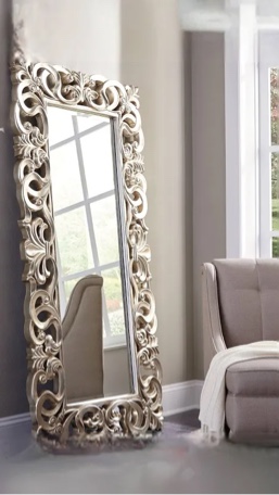Signature Design by Ashley Lucia Antique Silver Accent Mirror 34 1/2" (87.6 cm) Depth 1 5/8" (4.1 cm) Height 70" (177.8 cm) Weight 31 lb (14 kg)