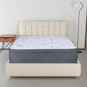 Continental Sleep, 13-Inch Firm Foam Encased Eurotop Pillowtop Innerspring Mattress And Wood Traditional Box Spring/Foundation Set, Good For The Back, No Assembly Required, King Size 79" x 78"