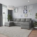 Thomasville Corvalis Convertible Sectional with Double Storage Chaise (BROKEN LIFT BRACKET PISTON MAY NEED REATTACHED.)