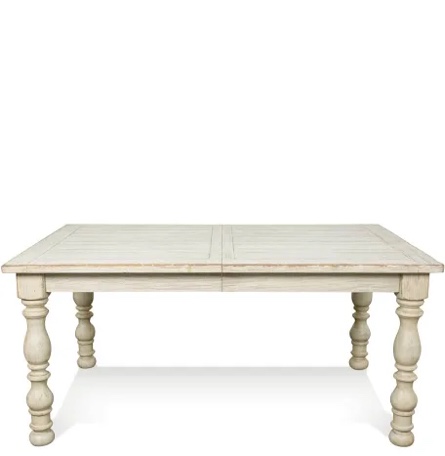 Riverside Furniture Aberdeen French Provincial Style Rectangular Dining Table 66" x 42" top extends to 84" x 42" with one 18" leaf inserted