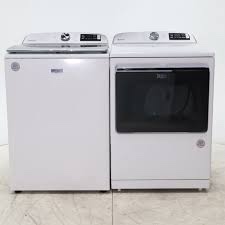 Maytag 5.3 cu. ft. Washer and 7.4 cu. ft. Smart ELECTRIC Dryer with Extra Power Button  (BRAND NEW WASHER/ DRYER HAS A SCRATCH.)