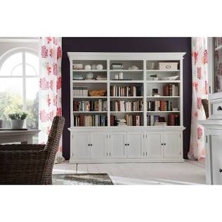 Nova Solo Halifax CA614 Top White Triple Bay Hutch Unit Only 94.49"W x 15.75"D x 86.61"H  409.86 lbs (Hutch Base Cane Be Purchase Seperately Online. Theres Multiple Optuoms and is Compatible with Any Unit that Matches Size.)