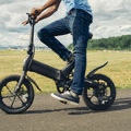 Haze Folding Electric Bike 15.5 Mph. (TESTED - POWERS ON WORKING CONDITION - MISSING CHARGER $29.99 Online, See Photos.)