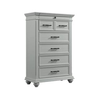 Ashley Solid Wood Furniture Kanwyn 5 Drawer Chest, Grey