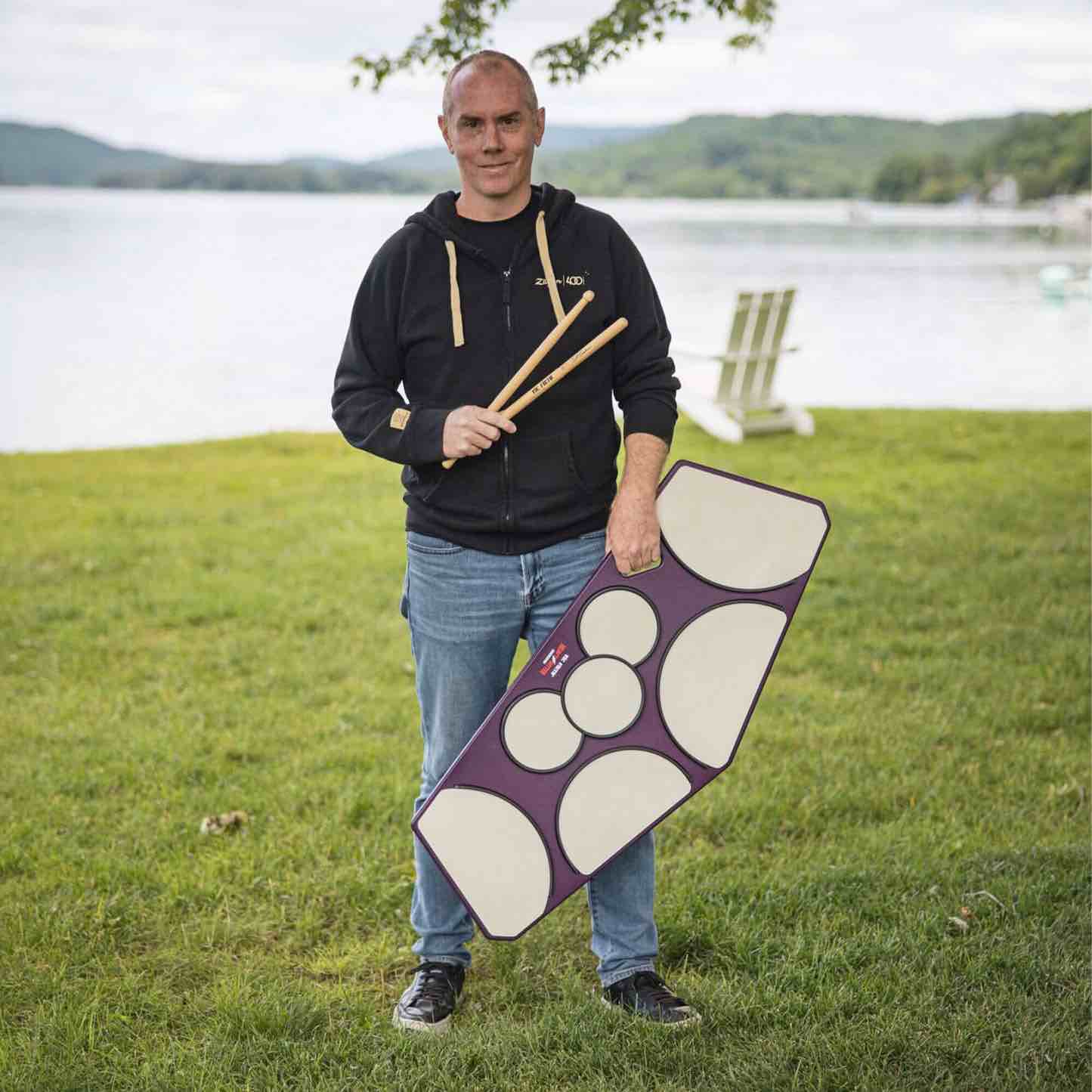 vic firth heavy hitter quad pad with rims, large