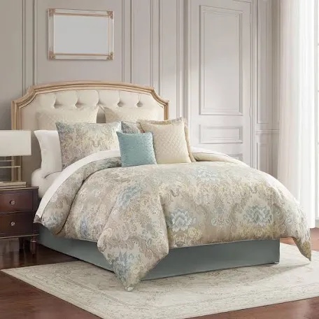Waterford Brona 8 Piece King Comforter Set, Blue