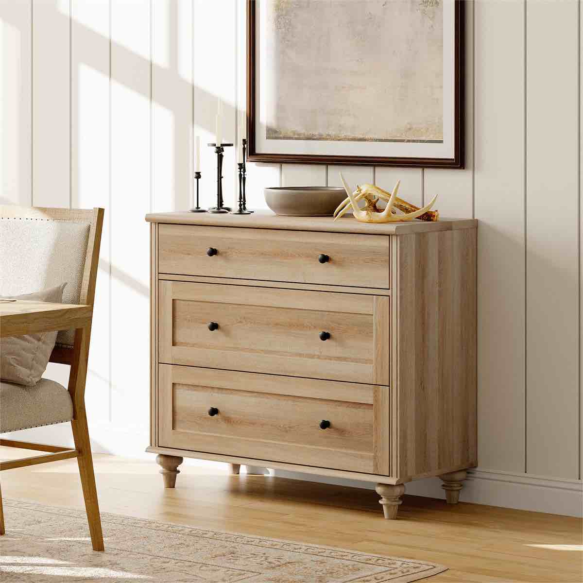 scarlett 33.9'' w 3 - drawer dresser by charlton home