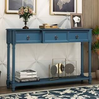 lizabeth 51.57" console table sofa table with drawers for entryway,entry table,hallway table,hoyer table