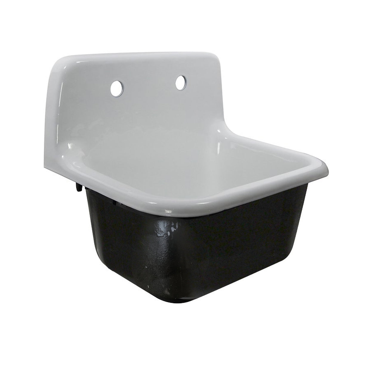 Nantucket Sinks 22" Cast Iron Wallmount Utility Sink by Nantucket Sinks (GREAT FOR A GARAGE/BARN/SHOP UTILITY SINK - A FEW CHIPS ON ENAMEL IN THE BAKING PROCESS.)