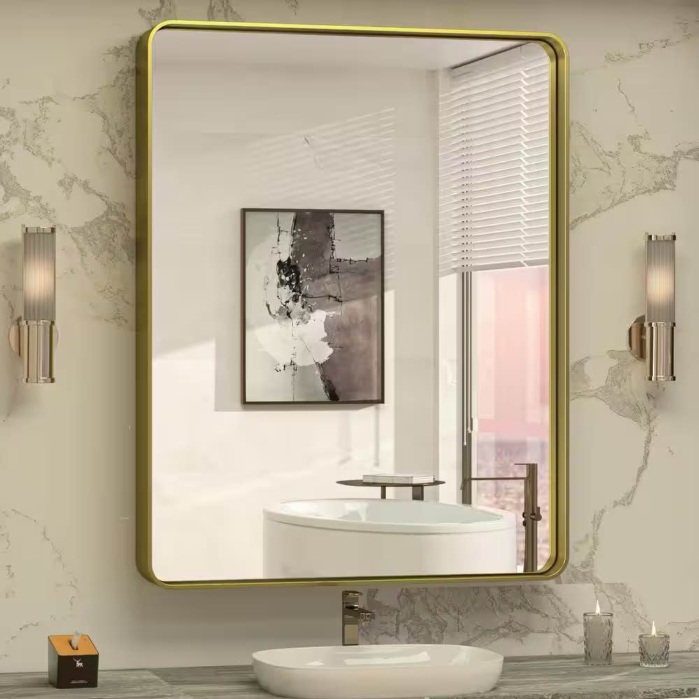 Tetote Brushed Gold Mirror- Horizontal or Vertical  
