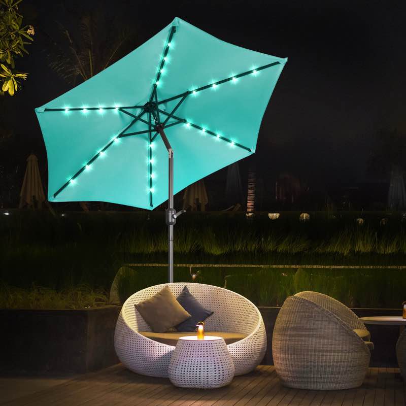 Boxwell 90" Lighted Market Umbrella
