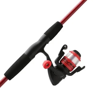 Shakespeare Reverb Rod and Reel In Red With 32pc Complete Fishing Kit