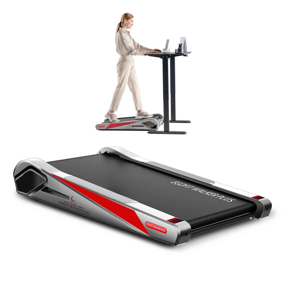 Egofit Walker Pro-M1 Under Desk Treadmill - Quiet, Compact Walking Treadmill for Home Office