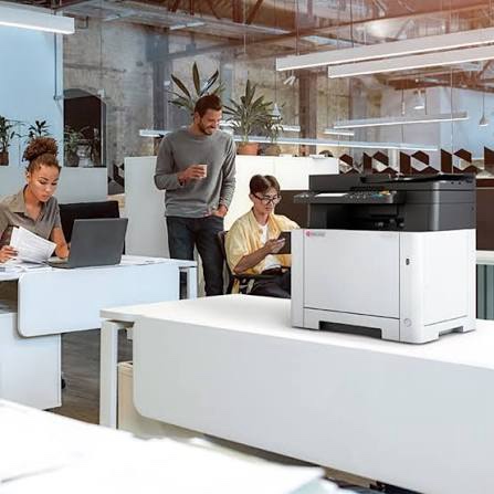 KYOCERA ECOSYS MA2600cwfx All-in-One Color Laser Printer (Print/Copy/Scan/Fax), 27 ppm, 1200 dpi, Wi-Fi Direct, 1GB Memory, 4.3 inch Color Touch Screen Control Panel