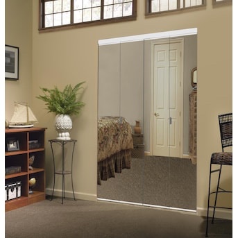 Custom Door & Mirror CDM 60-in x 80-in Mirror Flush Mirrored glass Smooth Prefinished Mirror Closet Bifold... Item #2694150 | Model #BP344-6080W