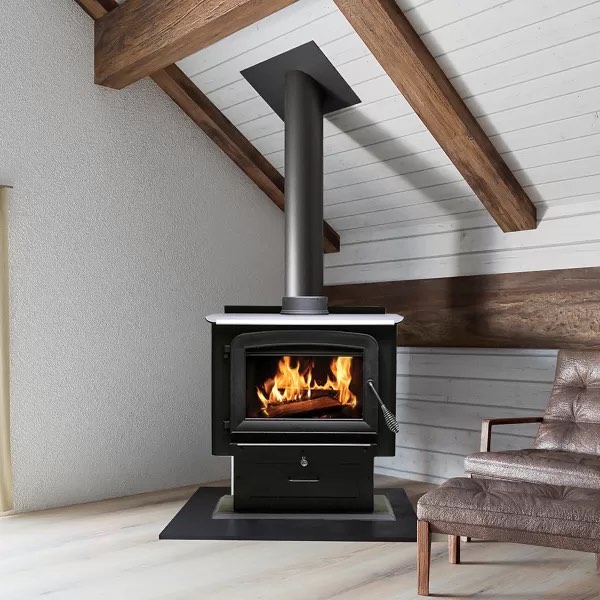 Featured: Ashley 2000 Square-Foot Pedestal Hearth Wood Burning Stove, Up to 2,000 sq ft (Row 10)