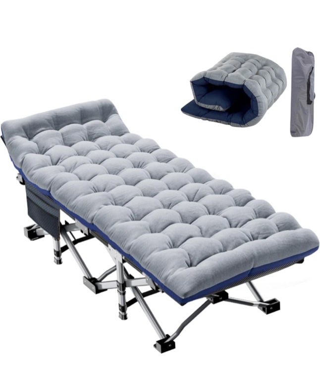 Slsy Folding Camping Cot XXL, Folding Cot Camping Cot for Adults Portable Folding Outdoor Cot with Carry Bags for Outdoor Travel Camp Beach Vacation