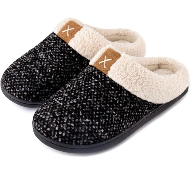 9 ULTRAIDEAS Women's Indoor Bedroom Slipper with Memory Foam, Gift for Women, Wool-Like House Shoe with Anti-Skid Rubber Sole for Ladies