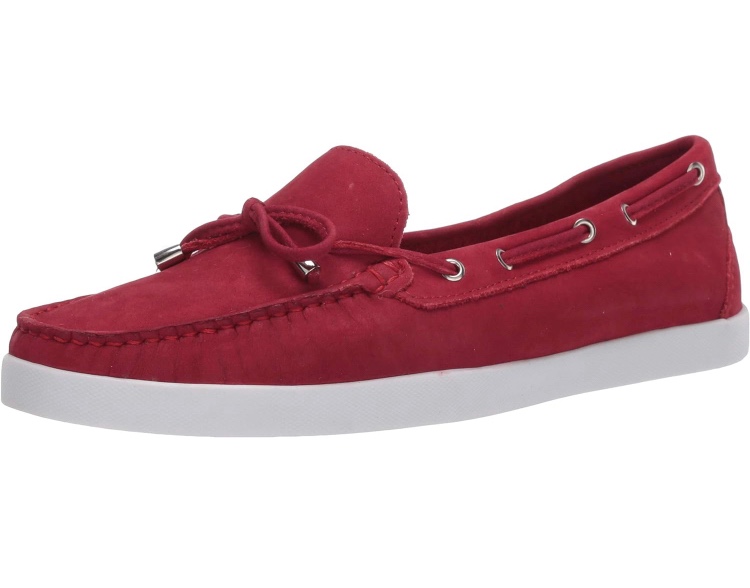 5 Driver Club USA Women's Leather Made in Brazil Boat Shoe with Tiebow Detail