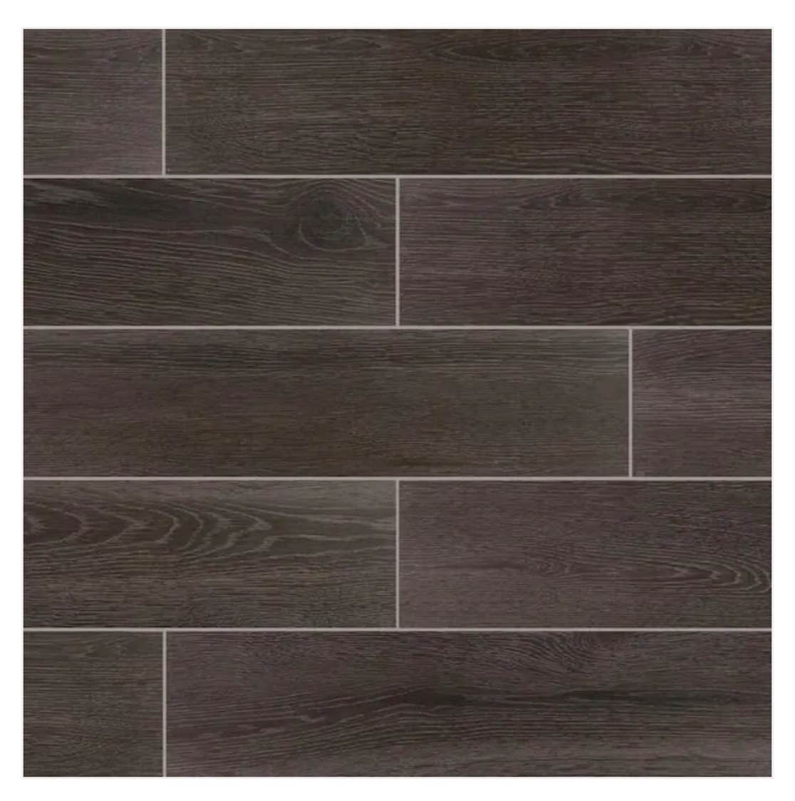 Kingsborough Midnight 8 in. x 36 in. Glazed Ceramic Wood Look Floor and Wall Tile (595.20 square feet)