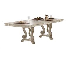 Acme Furniture Ragenardus - Antique White Dining Table - Stand - Antique White. Stand ONLY